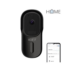 Solarix iGET HOME Doorbell DS1 Black - inteligentní bateriový videozvonek s FullHD přenosem obrazu a zvuku