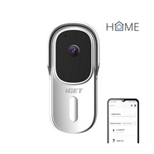 Solarix iGET HOME Doorbell DS1 White - inteligentní bateriový videozvonek s FullHD přenosem obrazu a zvuku