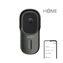 Solarix iGET HOME Doorbell DS1 Anthracite - inteligentní bateriový videozvonek s FullHD přenosem obrazu a zvuku