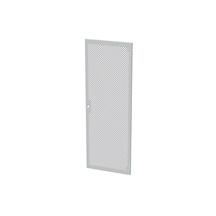 Solarix Dveře plechové s perforací LC-50, 33U, šířky 600, RAL7035, 1-bodový zámek