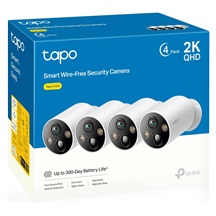 TP-Link Tapo C425, Chytrá bezdrátová bezpečnostní kamera, 4 pack