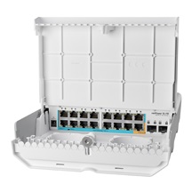 MikroTik CRS318-1Fi-15Fr-2S-OUT, netPower 15FR reverzní switch