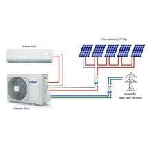 DEYE AC/DC Solární klimatizace 5kW s potrubím, vnitřní a vnější jednotka