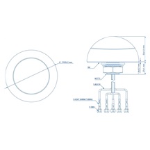 Teltonika LTE/GNSS/Wi-Fi combo MIMO střešní anténa, 3m