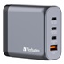 VERBATIM GaN Nabíječka do sítě GNC-140, 140W, 3x USB-C, 1x USB