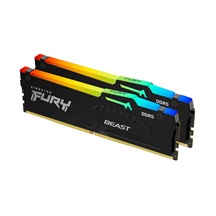 KINGSTON DIMM DDR5 64GB (Kit of 2) 6400MT/s CL32 Non-ECC FURY Beast RGB EXPO, Černá