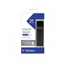 VERBATIM USB 3.0 Drive 64 GB - Keypad Secure (R:160/W:140 MB/s) GDPR
