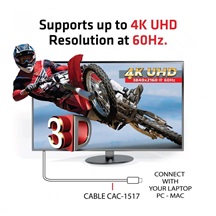 Club3D Adaptér USB 3.1 typ C na DisplayPort 1.2 4K60Hz UHD 1,2m (M/M)