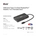 Club3D Dokovací stanice USB-C 7v1, 2xDP, 2xUSB-C, 2xUSB, 1xRJ45, černá