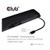 Club3D Dokovací stanice USB-C 14v1, 1xDP, 1xHDMI, 1xVGA, 2xUSB-C, 5xUSB, čtečka SD karet, černá