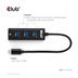 Club3D Dokovací stanice USB-C 4v1, 3xUSB, 1xRJ45, černá