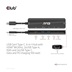 Club3D hub USB-C, 6-in-1 Hub s HDMI 8K30Hz, 2xUSB Type-A, RJ45 a 2xUSB Type-C, Data a PD nabíjení 100W