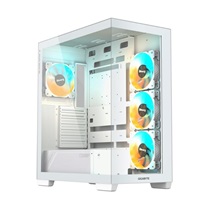 GIGABYTE case GB-C500PI ST, Mid tower, 1xUSB-C 3.2, 2xUSB 3.0, 4x 120mm ARGB Fan, bílá