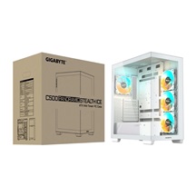 GIGABYTE case GB-C500PI ST, Mid tower, 1xUSB-C 3.2, 2xUSB 3.0, 4x 120mm ARGB Fan, bílá