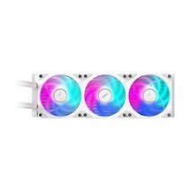 GIGABYTE vodní chladič AORUS WATERFORCE X II 360I, 3x 120mm, ARGB, LCD Displej, LGA1851, AM5, Bílá