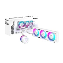 GIGABYTE vodní chladič AORUS WATERFORCE X II 360I, 3x 120mm, ARGB, LCD Displej, LGA1851, AM5, Bílá