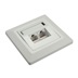Solarix Zásuvka Solarix CAT5E UTP 2 x RJ45 pod omítku bílá SX9-2-5E-UTP-WH