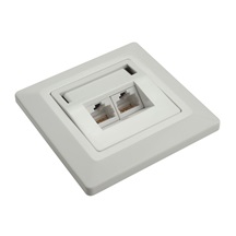 Solarix Zásuvka Solarix CAT5E UTP 2 x RJ45 pod omítku bílá SX9-2-5E-UTP-WH