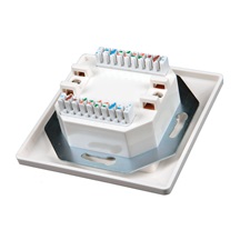 Solarix Zásuvka Solarix CAT5E UTP 2 x RJ45 pod omítku bílá SX9-2-5E-UTP-WH