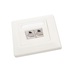 Solarix Zásuvka Solarix CAT5E STP 2 x RJ45 pod omítku bílá SX9-2-5E-STP-WH
