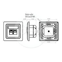 Solarix Zásuvka Solarix CAT5E STP 2 x RJ45 pod omítku bílá SX9-2-5E-STP-WH