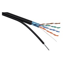 Solarix Instalační kabel Solarix CAT5E FTP PE F<sub>ca</sub> samonosný 305m/cívka SXKD-5E-FTP-PE-SAM
