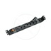 Solarix Napajeci panel ACAR S8 FA 3m 8 pozic BK včetně držáků do 19" lišt 1U, ACAR-S8-FA