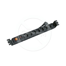 Solarix Napajeci panel ACAR S8 FA 3m 8 pozic BK včetně držáků do 19" lišt 1U, ACAR-S8-FA