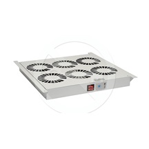 Solarix Ventilační jednotka univerzální 4 ventilátorů s termostatem RAL7035 do stropu i do dna VJ-R4