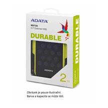 ADATA Externí HDD 1TB 2,5" USB 3.2, DashDrive™ Durable HD720, G-sensor, modrý, (gumový, vodě/nárazu odolný)