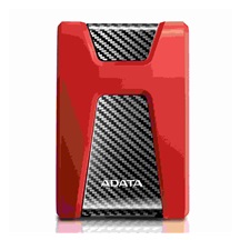 ADATA Externí HDD 2TB USB 3.1 DashDrive Durable HD650, červený (gumový, nárazu odolný)