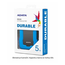 ADATA Externí HDD 4TB 2,5" USB 3.1 HD330, BLACK COLOR BOX, černý (gumový, nárazu odolný)