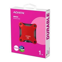 ADATA Externí SSD 1TB SD620, USB Micro-B, USB 3.2 Gen 2, R:520/W:460MB/s, červená