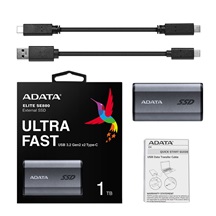 ADATA Externí SSD 1TB SE880, USB-C 3.2 Gen 2x2, R:2000/W:2000MB/s, šedá