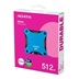 ADATA Externí SSD 512GB SD620, USB Micro-B, USB 3.2 Gen 2, R:520/W:460MB/s, modrá