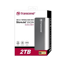TRANSCEND externí HDD USB 3.0 StoreJet 25C3N, 2TB, Ultra Slim