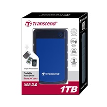 TRANSCEND externí HDD USB 3.0 StoreJet 25H3B, 1TB, Blue (nárazuvzdorný)