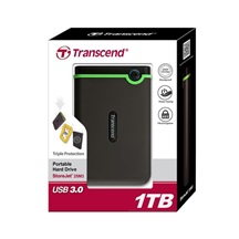 TRANSCEND externí HDD USB 3.0 StoreJet 25M3S, 1TB, Black (SATA, Rubber Case, Anti-Shock)