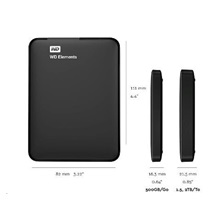 WD Elements Portable 1TB, Externí HDD, USB 3.0, černá
