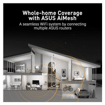 ASUS TUF-BE6500 (BE6500) WiFi 7 Extendable Gaming Router, 4x 2.5G, AiMesh
