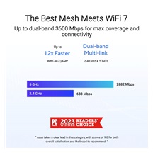 ASUS ZenWifi BD4 2-pack, WiFi7 Extendable Router, AiMesh, 2x WAN/LAN