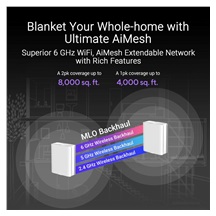 ASUS ZenWifi BQ16 2-pack, WiFi7 Extendable Router, AiMesh, 2x WAN/LAN, 3x LAN, 1x USB 3.0