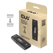 Club3D Adaptér aktivní DisplayPort 1.4 Repeater 4K120HZ HBR3 (F/F), černá