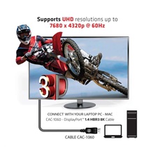 Club3D Kabel certifikovaný DisplayPort 1.4, HBR3, 8K60Hz (M/M), 3m, 28 AWG