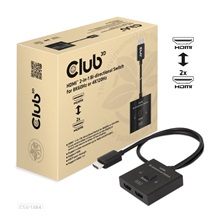 Club3D Switch, HDMI na 2xHDMI Oboustranný 2v1, 8K60Hz, 4K120Hz