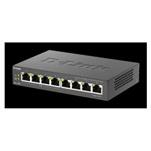 D-Link DGS-1008P 8-port Gigabit Desktop Switch, 4 porty jsou PoE+, PoE budget 68W