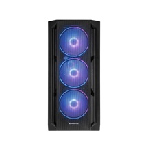 CHIEFTEC skříň APEX LUMO, E-ATX, 1x USB-C 3.2, 2x USB 3.0, 4x 140mm ARGB Fan, ARGB Hub, černá