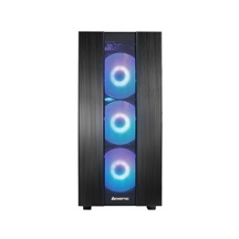 CHIEFTEC skříň HUNTER 2, ATX, 1x USB-C, 1x USB 3.1, 4x 120mm ARGB Fan, ARGB Hub, černá