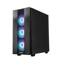 CHIEFTEC skříň HUNTER 2, ATX, 1x USB-C, 1x USB 3.1, 4x 120mm ARGB Fan, ARGB Hub, černá