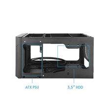 CHIEFTEC skříň Pro Cube Mini CN-01B-OP, ITX, Black, bez zdroje